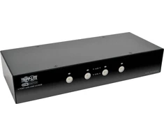 Przełącznik Eaton Tripp Lite series 4-Port DisplayPort KVM Switch w/Audio, Cables and USB 3.0 SuperSpeed Hub - KVM-/Audio-/USB-Switch - 4 x KVM/Audio/USB - 1 lokalny użytkownik - Desktop