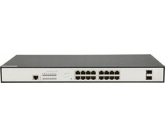Šakotuvas Extralink ARES valdomas jungiklis 16xRJ45 GbE PoE/PoE+ 150W, 2x SFP, 19 colių stovas