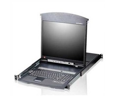 ATEN KL1508AN KVM komutatorius, 48 cm TFT, VGA, PS/2-USB per Cat 5, 8 prievadai, FR išdėstymas