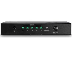 AV Jungiklis - LINDY 5 Prievadų HDMI 18G Jungiklis, 4K@60Hz, Juodas