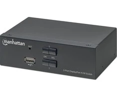 Intracom MANHATTAN KVM jungiklis DisplayPort/USB 2x1 4K 60Hz
