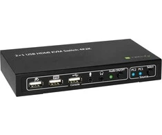 TECHLY 028696 Techly 2 prievadų HDMI/USB KVM jungiklis 2x1 su garsu