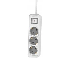 Sumuštinių keptuvas PRZEDŁUŻACZ SIECIOWY PHILIPS LISTWA ZASILAJĄCA BALTA 3 GNIAZDA SCHUKO 1,5M CHP2134W/58