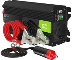 Green Cell Žalias Cell Žalias Cell® automobilio maitinimo keitiklio keitiklis nuo 24 V iki 230 V 500 W / 1000 W su USB