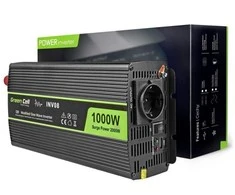 Green Cell Žalias Cell Automobilinis įtampos keitiklis Žalias Cell ® 12V do 220V, 1000W/2000W