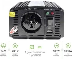 Green Cell Žalias Cell Inverteris 24/230V 500W modifikuota sinusinė išėjimo įtampa Žalias Cell