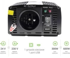 Green Cell Žalias Cell Žalias CELL Car Power Inverter Keitiklis 24V į 230V 300W/600W