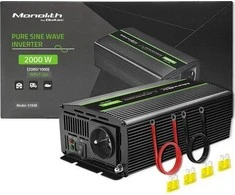 QOLTEC 51938 grynos sinusinės bangos keitiklis monolitinis / 1000 W / 2000 W / 24 V iki 230 V