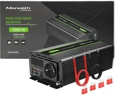 QOLTEC 51934 grynos sinusinės bangos inverteris, monolitas / 1000 W / 2000 W / 12 V–230 V
