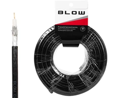 Blow Koaksialinis kabelis RG6U CU 1.02 96x geliu dengtas ekranas, juodas
