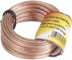 Hama KABELIS GŁOŚNIKOWY 2X0,75MM 10M