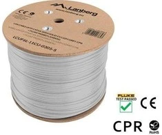 LANBERG LAN kabelis UFTP kat.6A 305m solid CU LSZH pilkas CPR fluke praėjo