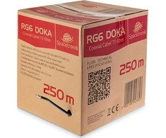 Viela Spacetronik RG6 Antenos kabelis Spacetronik DOKA PE 4K Trishield 250