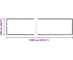 Skaidrus brezentas su ąselėmis 1x12 m polietilenas