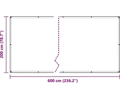 Skaidrus brezentas su ąselėmis 2x6 m PVC