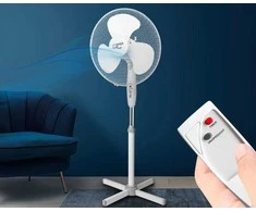 Ventiliatorius LTC PS pastatomas ventiliatorius, 16 colių, 50 W, 3 režimai, nuotolinio valdymo pultas, baltas, aukštos kokybės