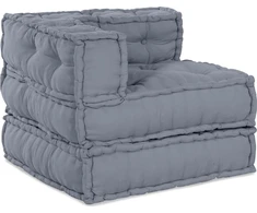 Modulinė sofa 2 vnt. Audinys Pilka 140 x 70 x 56 cm
