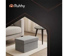 Pilkas audinio pufas 76x38x38cm Ruhhy 26131