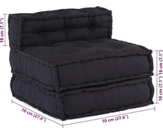 Modulinė sofa, antracito spalvos, 70x70x54 cm, audinys
