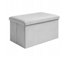 Pilkas aksominis pufas 60x30x30 cm Ruhhy 25994