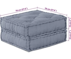 Modulinė sofa 2 pcs Pilka 140 x 70 x 36 cm audinys