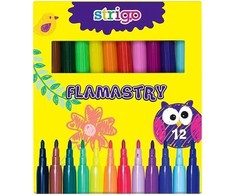 Strigo markeriai 12 spalvų