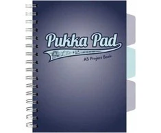 Pukka Pad Project Book Navy A5/100K grotelės tamsiai mėlyna (3 vnt.)