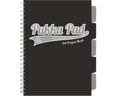 Pukka Project Book Juodas A4/100K grotelės juoda (3 vnt.)
