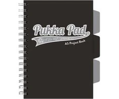 Pukka Project Book Juodas A5/100K grotelės juoda (3 vnt.)