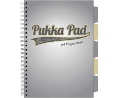 Pukka Project Book Pilkas A4/100 grotelės pilka (3 vnt.)