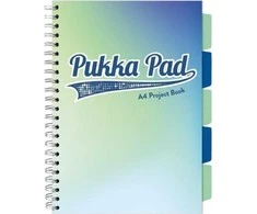 Pukka Project Book Seafoam A4/100K grotelės jūros spalvos (3 vnt.)