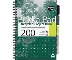 Pukka Projektų sąsiuvinis su perdirbtu A4/100K žalia linija (3 vnt.)