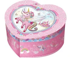 Pulio Pecoware Širdies formos Unicorn muzikinė dėžutė