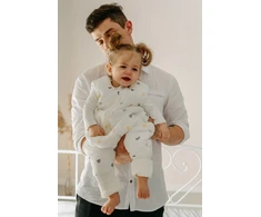 PULP BAMBOO Muslin vasaros miegmaišis su kojelėmis - Spalvingos širdelės 0,5 TOG nuo 1 metų iki 2,5 metų