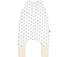 PULP BAMBOO Muslin vasaros miegmaišis su kojelėmis - Širdelės 0,5 TOG nuo 1 iki 2,5 metų