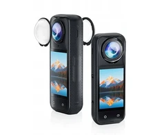 „Puluz“ 2 objektyvų dangtelių rinkinys su pasukamais objektyvais, skirtas „Insta360 X5 X 5“ / „Pu767t“