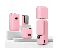 Puluz 6 viename apsauginis dėklas, skirtas DJI Osmo Pocket 3, rausvas TPU / Pu774f
