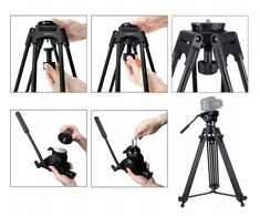 Puluz Adapteris Galvutė Trikojui Film Video Bowl Dubuo 75mm Su Sriegiu 1/4'' Ir 3/8'' / Pu3503