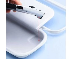 Puluz Cover Case Case lagaminas, skirtas Nintendo Switch Oled Lite konsolei / skaidrus - baltas / Tbd0603618201