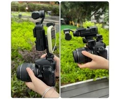 Puluz DJI Osmo Pocket 3 Iso 1/4" korpuso laikiklis + telefono laikiklis / Pu726b
