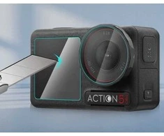 Puluz objektyvo apsauga. Rinkinys: apsauga, grūdintas stiklas 2x ekranui + objektyvui DJI Osmo Action 5 Pro / PU958T