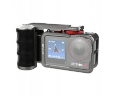 Metalinis apsauginis dėklas su „Puluz“ rankena, skirtas DJI Osmo Action 5 Pro / Action 4 / Action 3