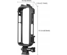 Puluz rėmo tvirtinimo laikiklis korpuso rėmo tvirtinimo trikojis 2x Iso, skirtas Insta360 X4 / X 4 / Pu979b
