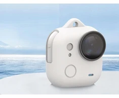 Puluz Silikoninis dėklas, skirtas „Insta360 Go Ultra“ + dangtelis ir dirželis / Pu786w / baltas