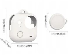 Puluz Silikoninis dėklas, skirtas „Insta360 Go Ultra“ + dangtelis ir dirželis / Pu786w / baltas