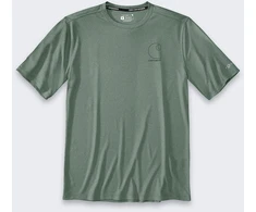 Puma Marškinėliai szybkoschnąca Carhartt Force Sun Defender Relaxed Logo T-Shirt - žalias slate heather dydis: l