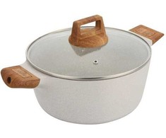 Puodas MARMURKOWY 28cm Z POKRYWĄ BERGNER BG-30643 NATURALLY