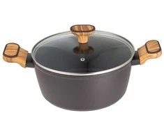 DAUGIAPLOKINIS PUODAS 24cm SU DANGTELIU BERGNER BG-56037 MĖLYNAS