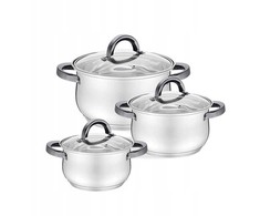 MAESTRO MR-3522-6M-Juodas 6 piece puodas set