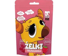 Purella Food BeRaw Purella sveiki drebučiai vaikams, braškiniai, be cukraus, 35g